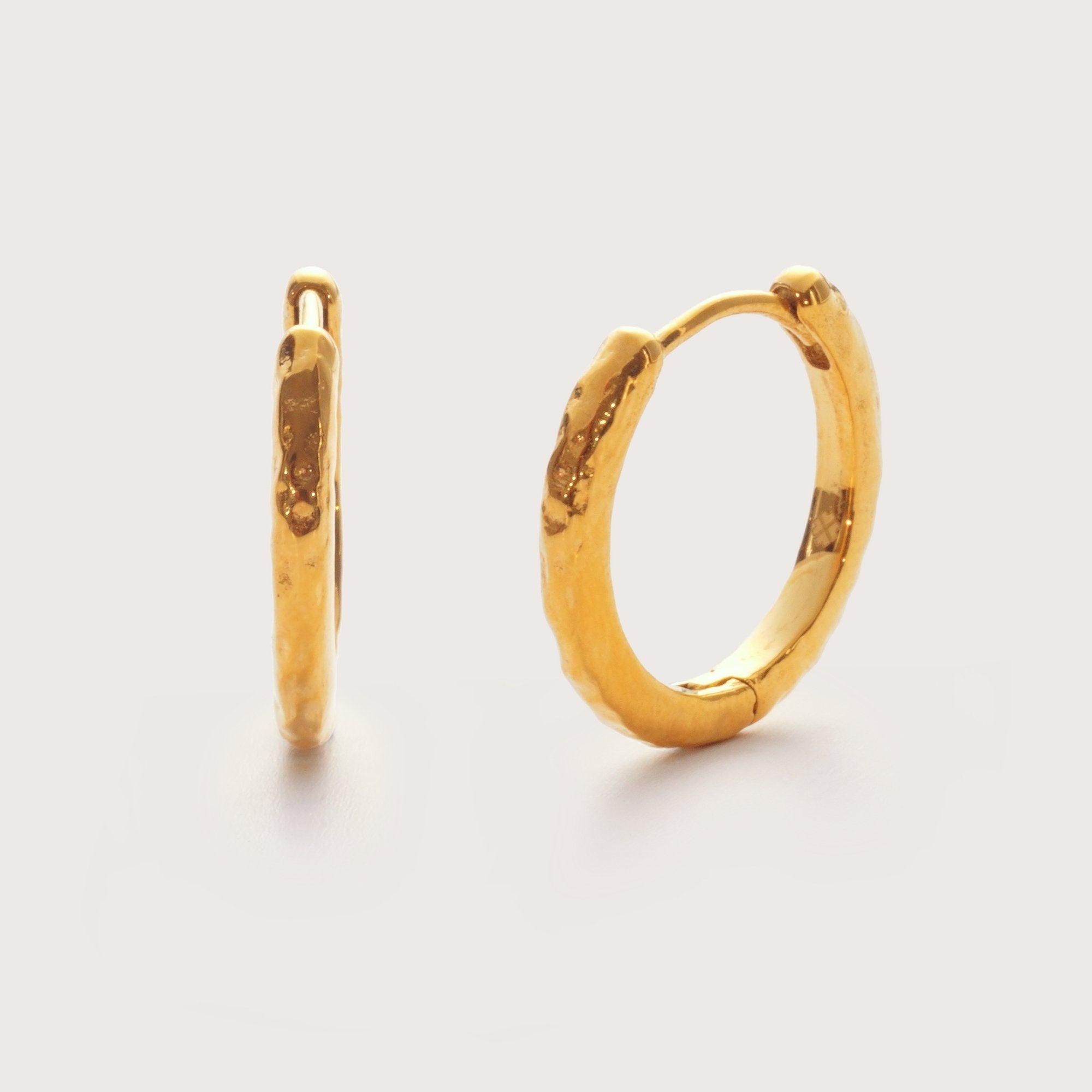 Gold Molten Mini Hoops 12mm
