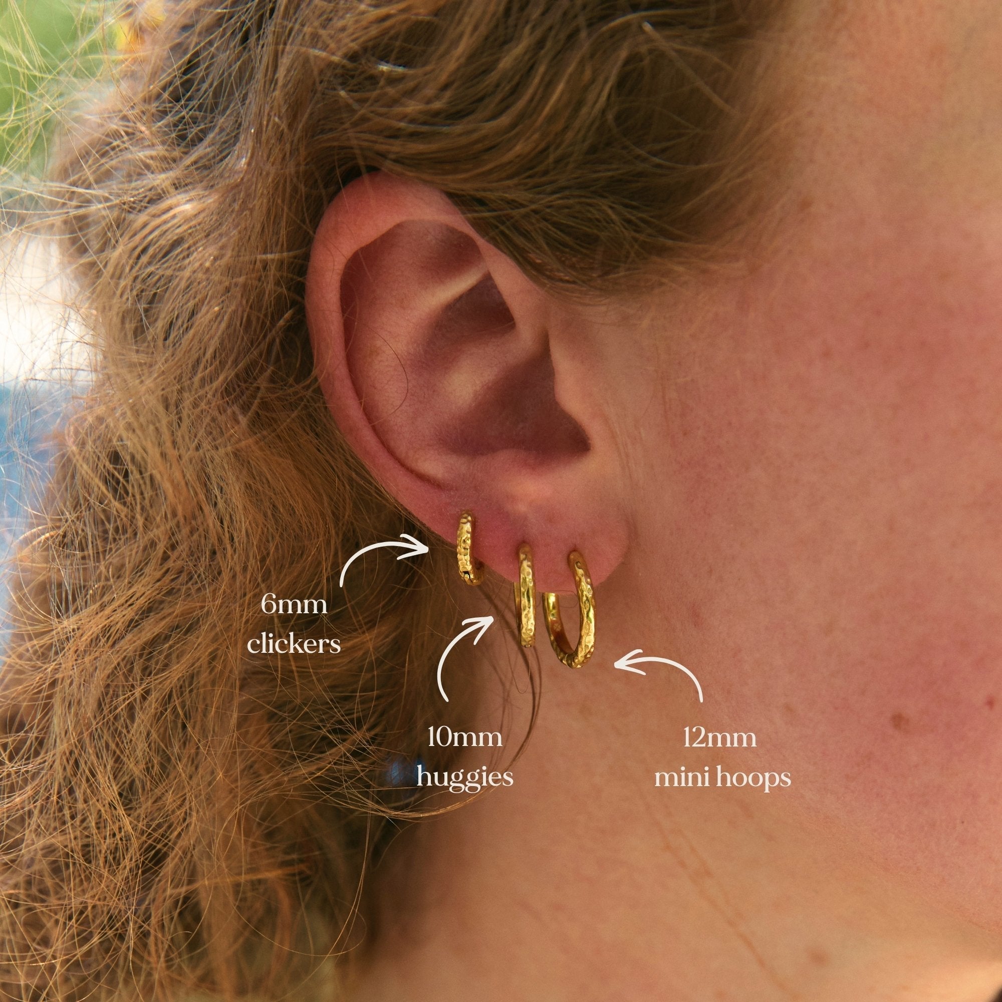 Gold Molten Mini Hoops 12mm