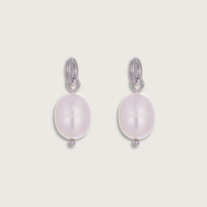 Silver Pearl Earring Charms