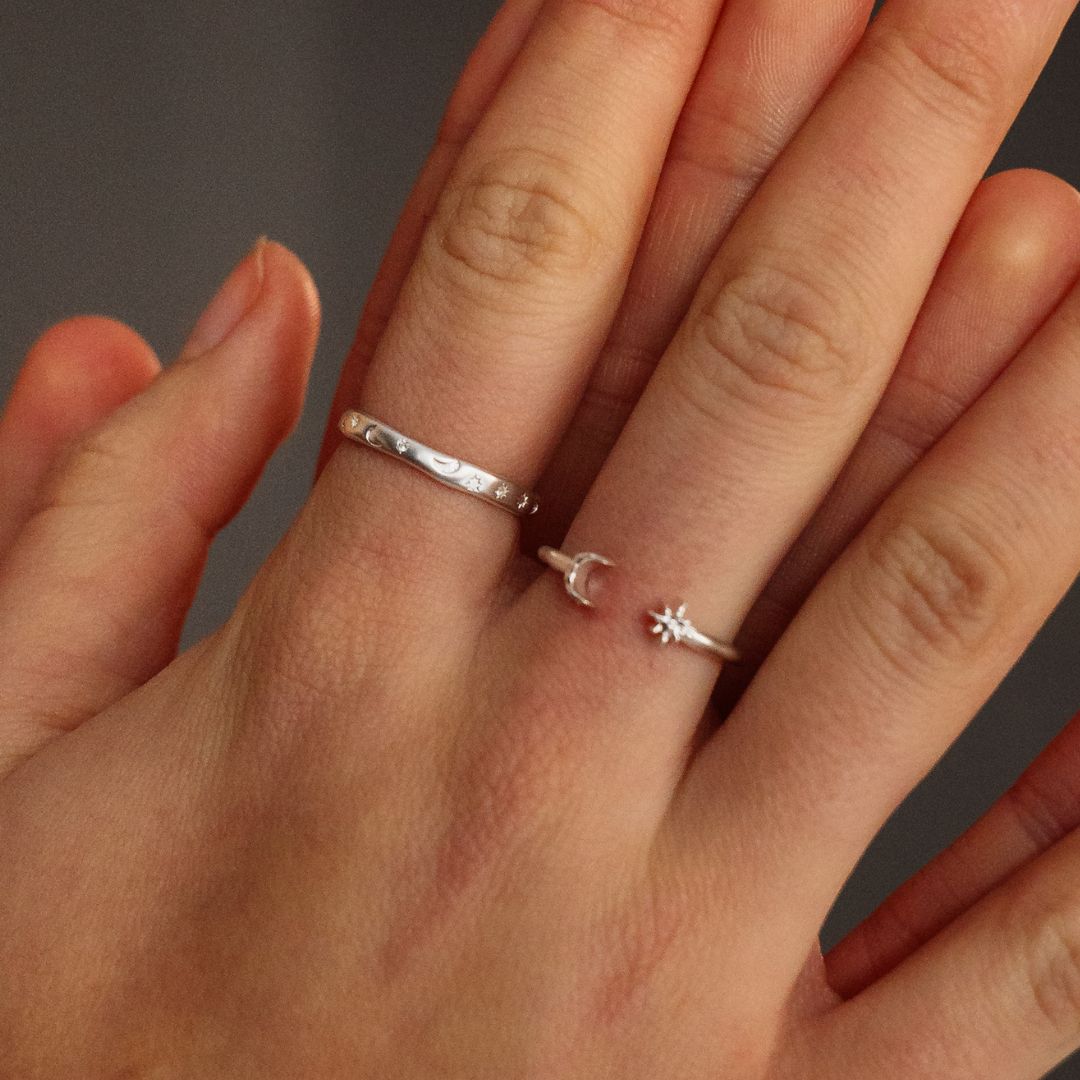 Silver Mystic Stacking Ring