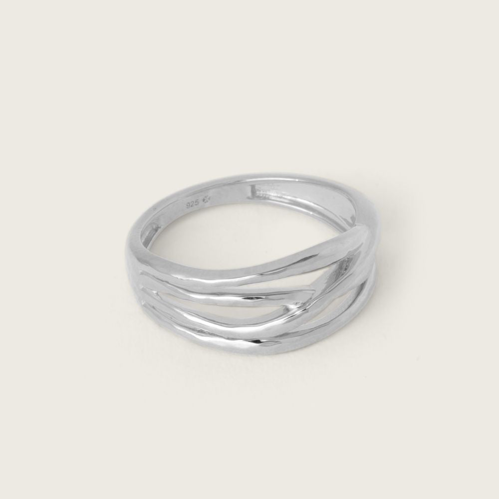 Silver Flow Band Ring