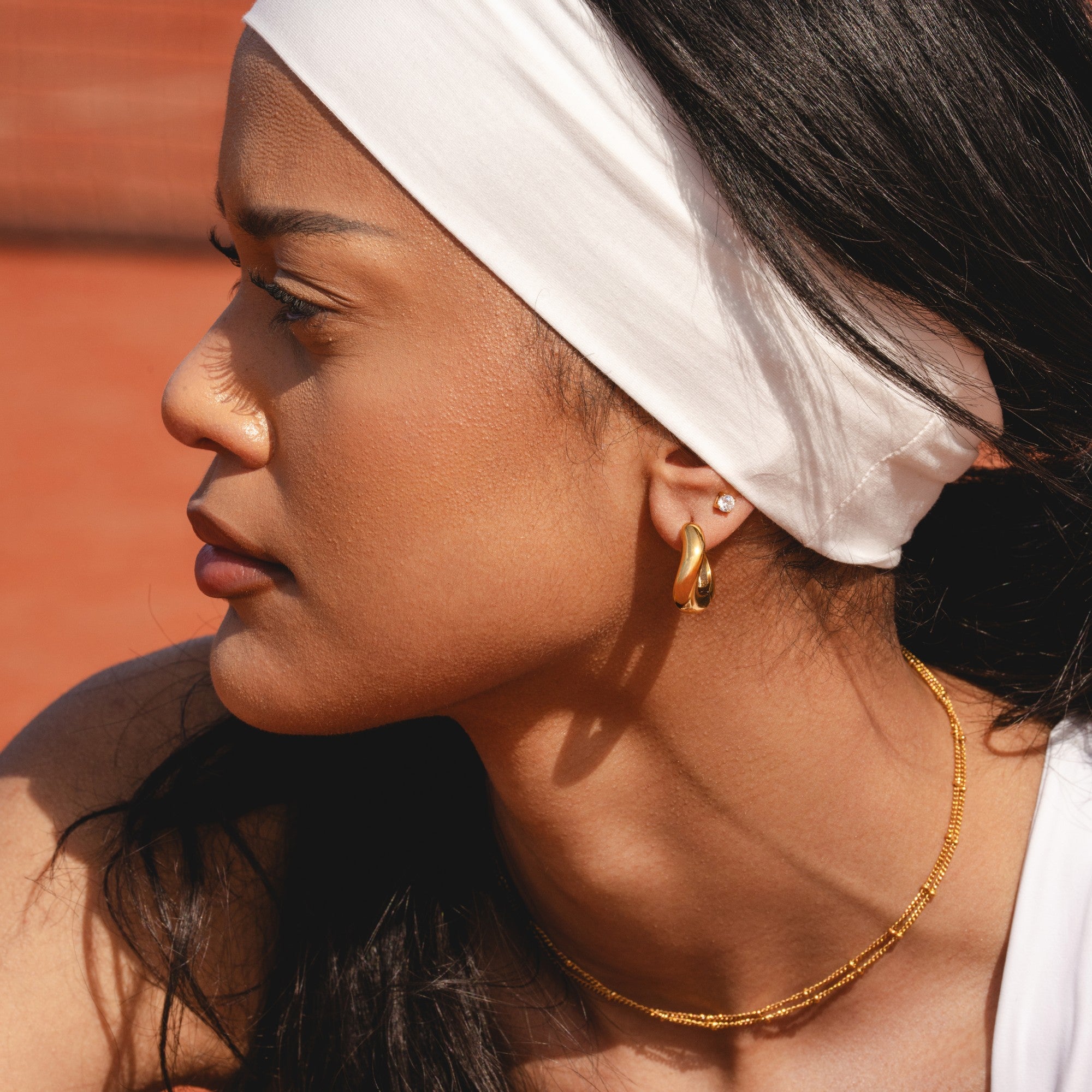 Gold Crystal Studs