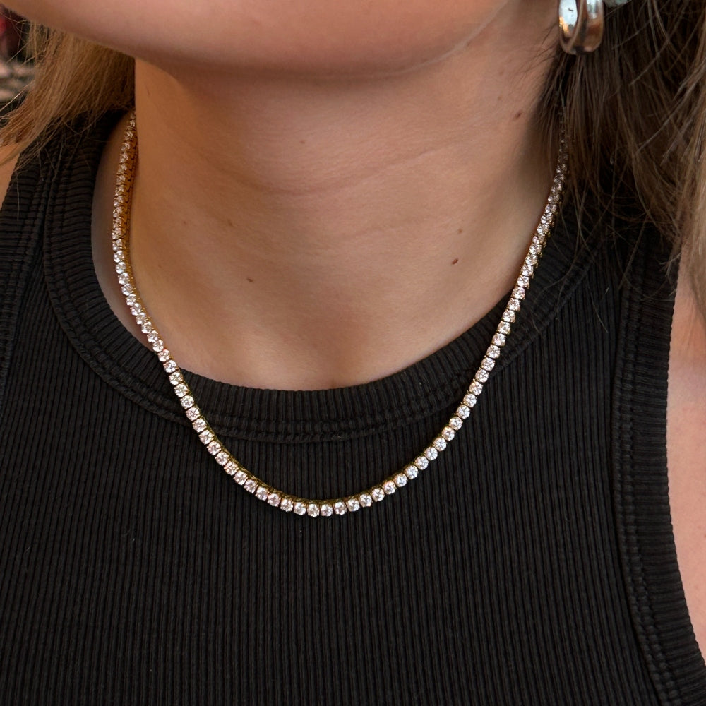 Gold Tennis Necklace