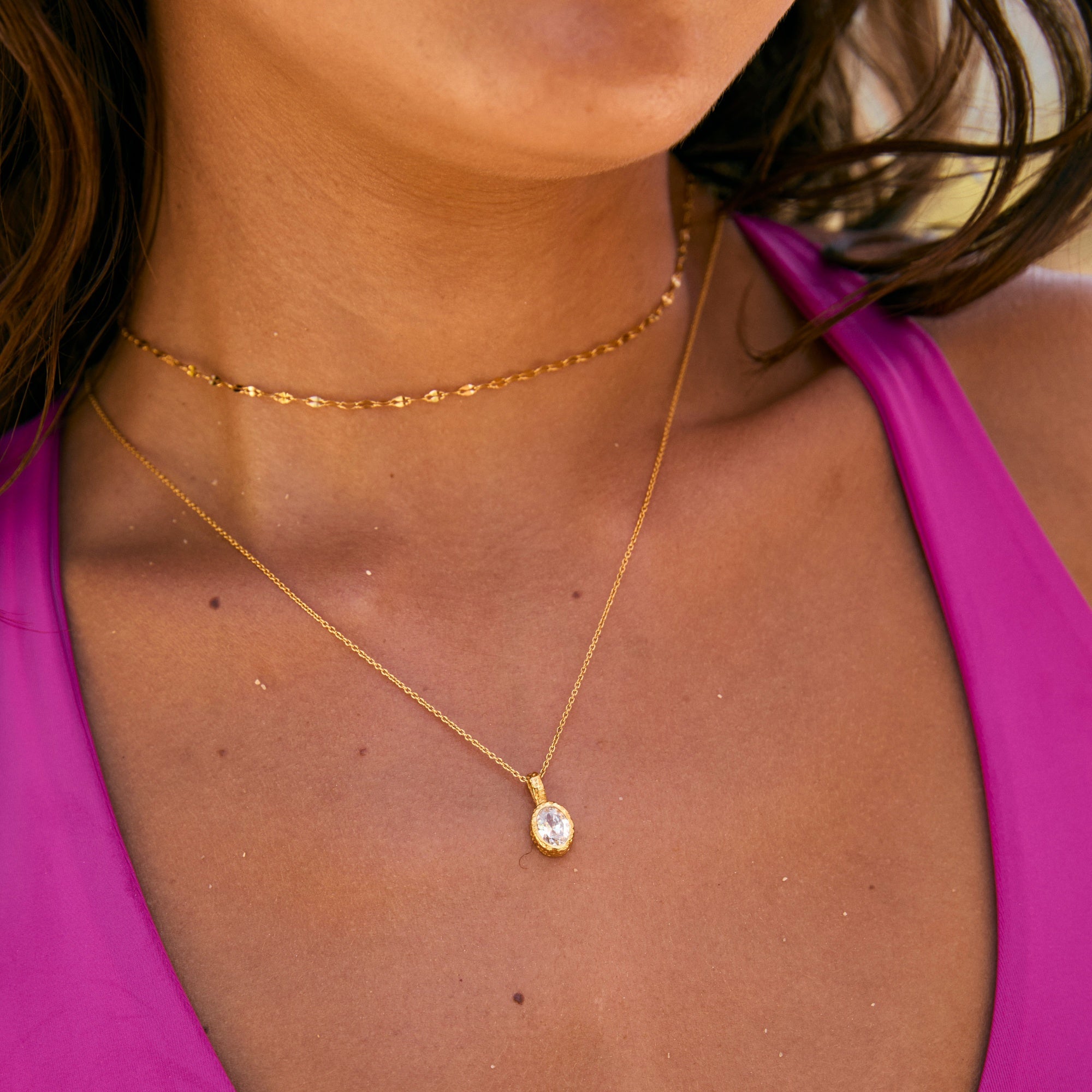 Gold Mirror Chain Choker