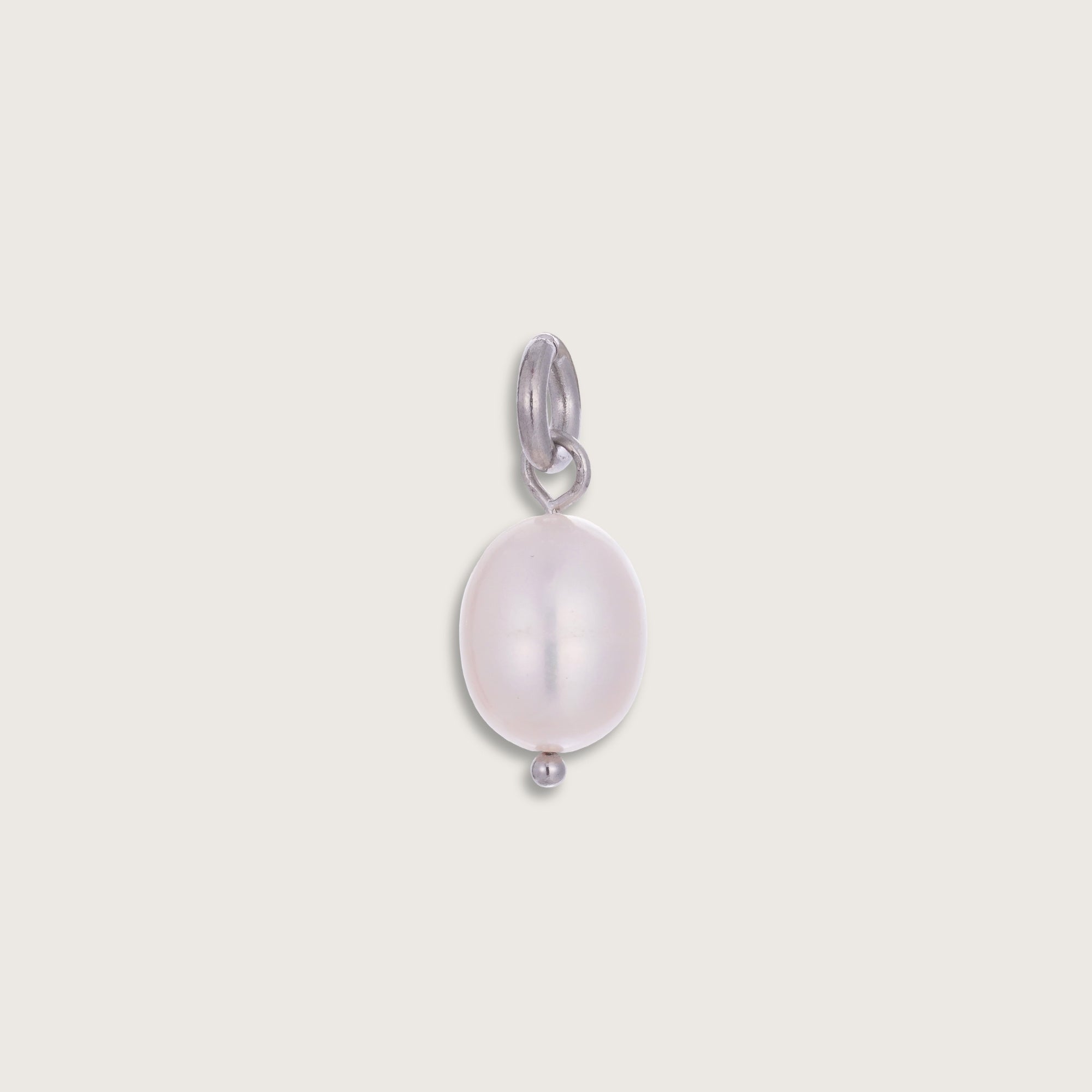 Silver Pearl Necklace Charm