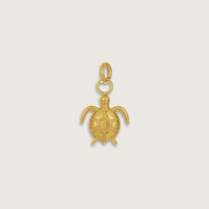 Gold Turtle Necklace Charm
