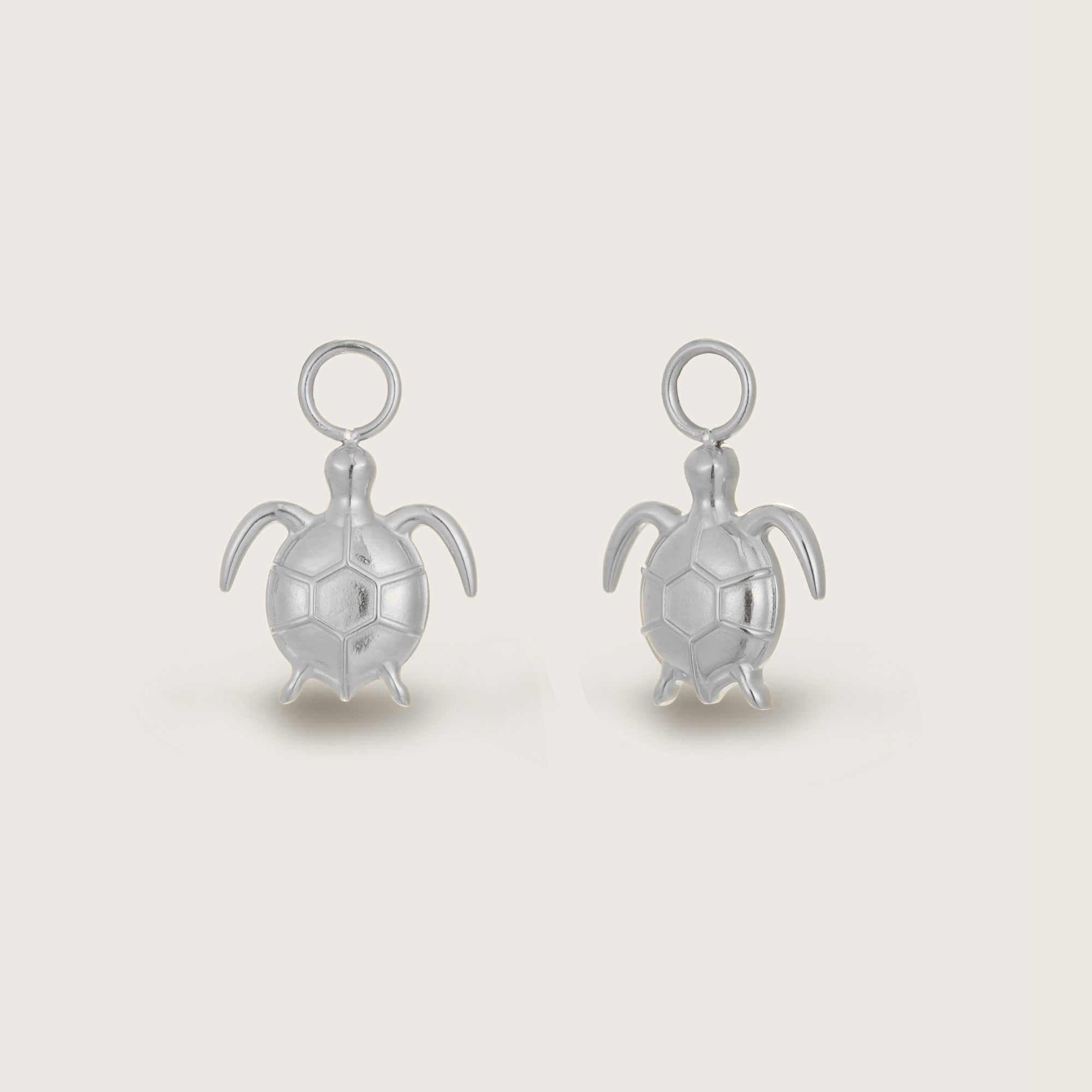 Silver Turtle Earring Charms