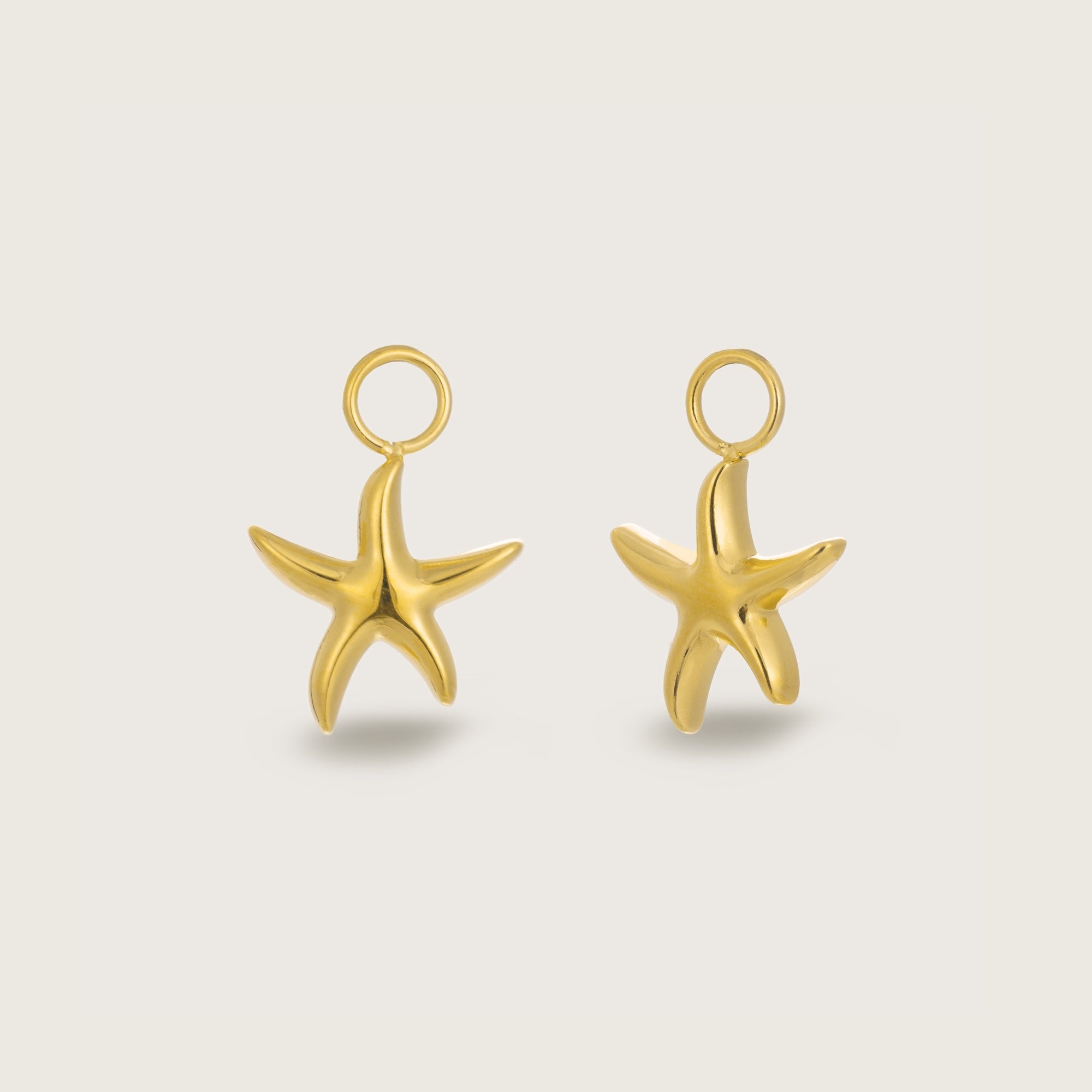 Gold Starfish Earring Charms