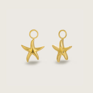 Gold Starfish Earring Charms