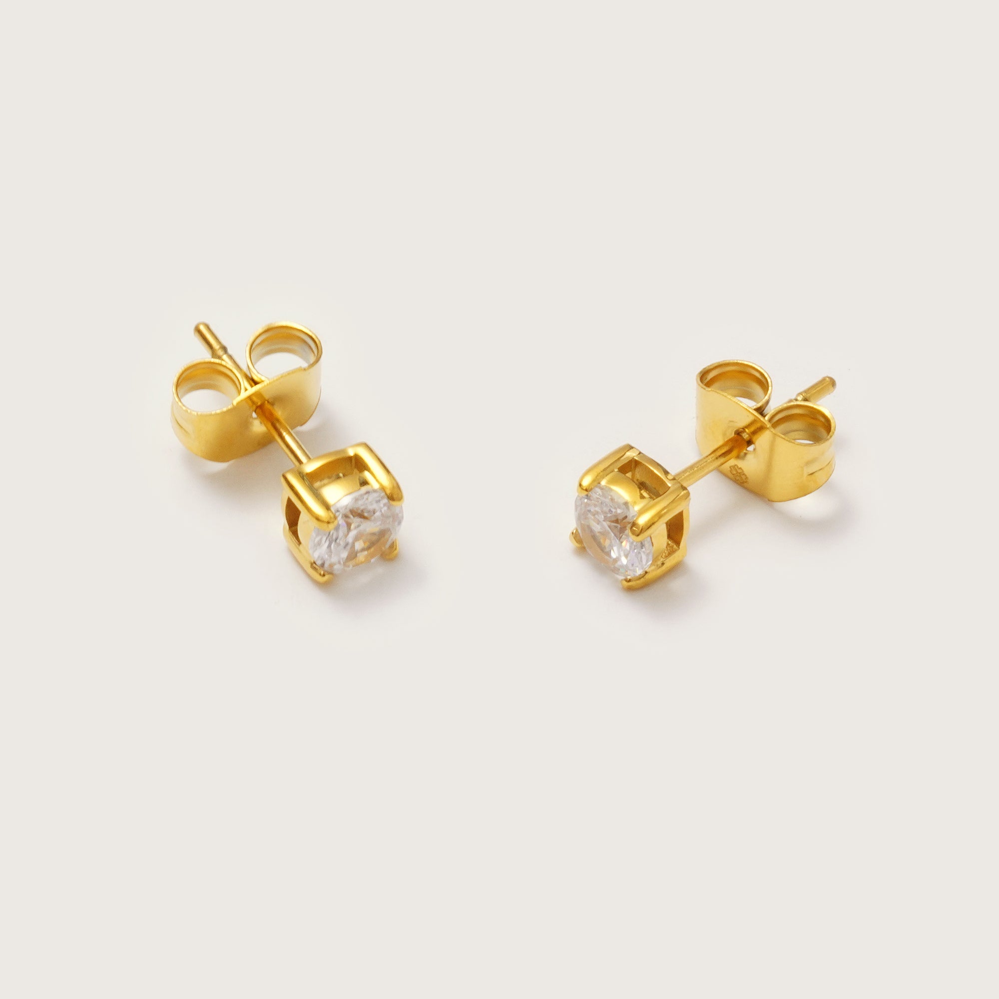 Gold Crystal Studs