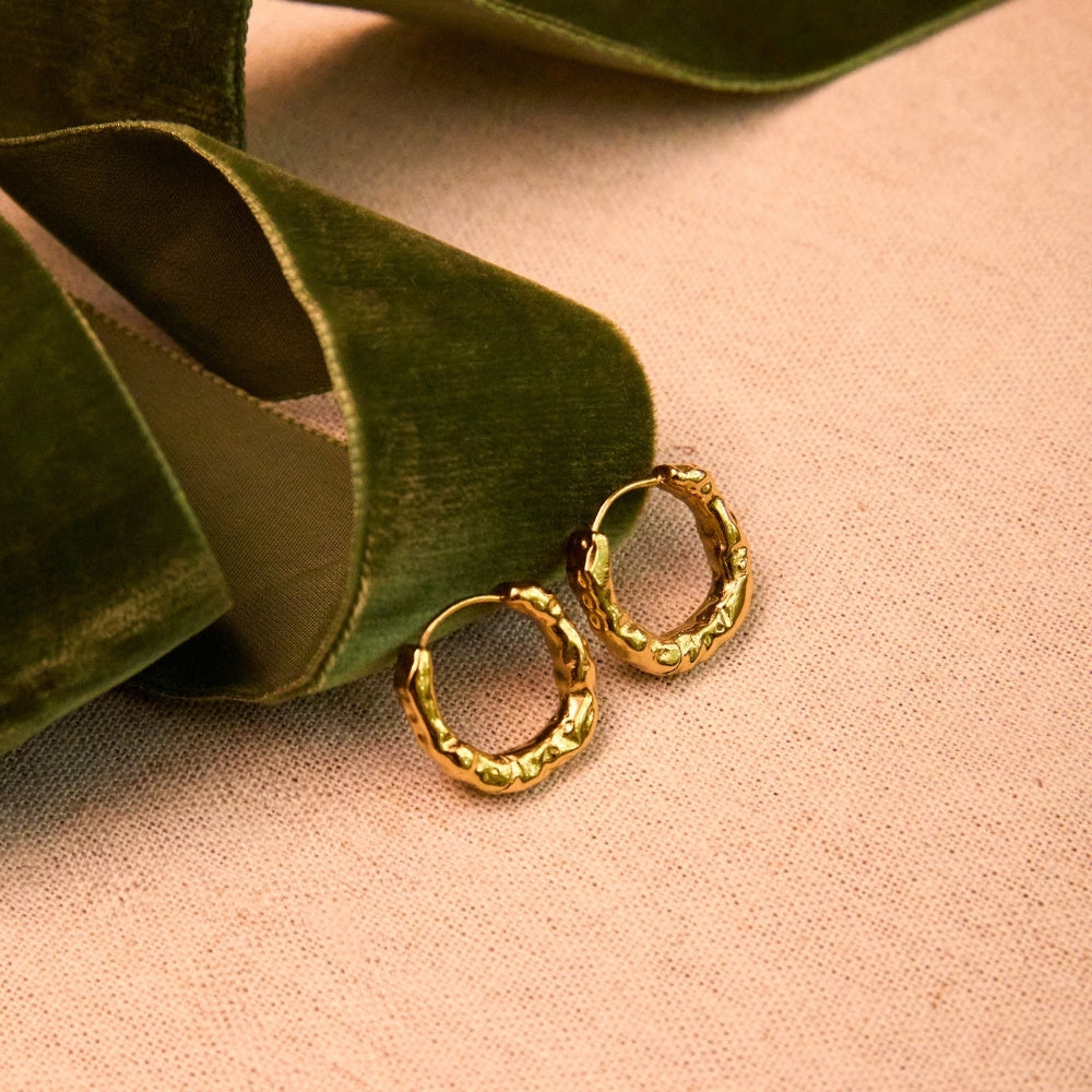 Gold Aura Hoops