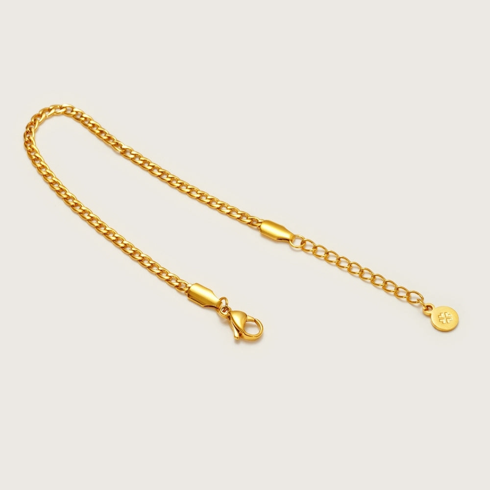 Gold Curb Chain Bracelet