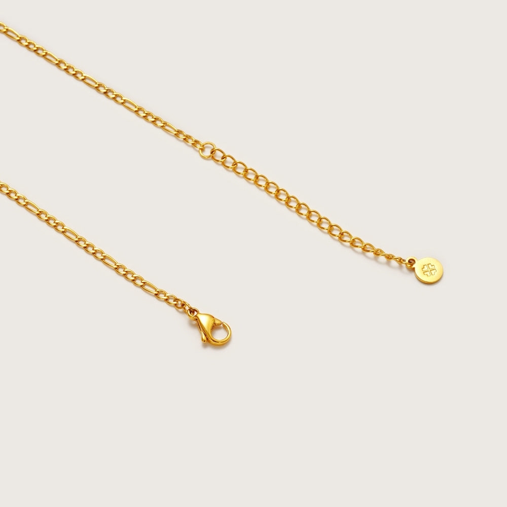 Gold Dainty Figaro Chain Necklace