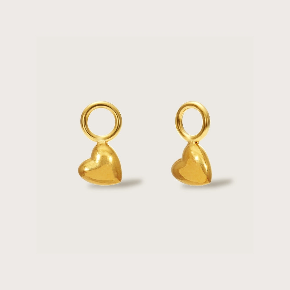Gold Heart Charms