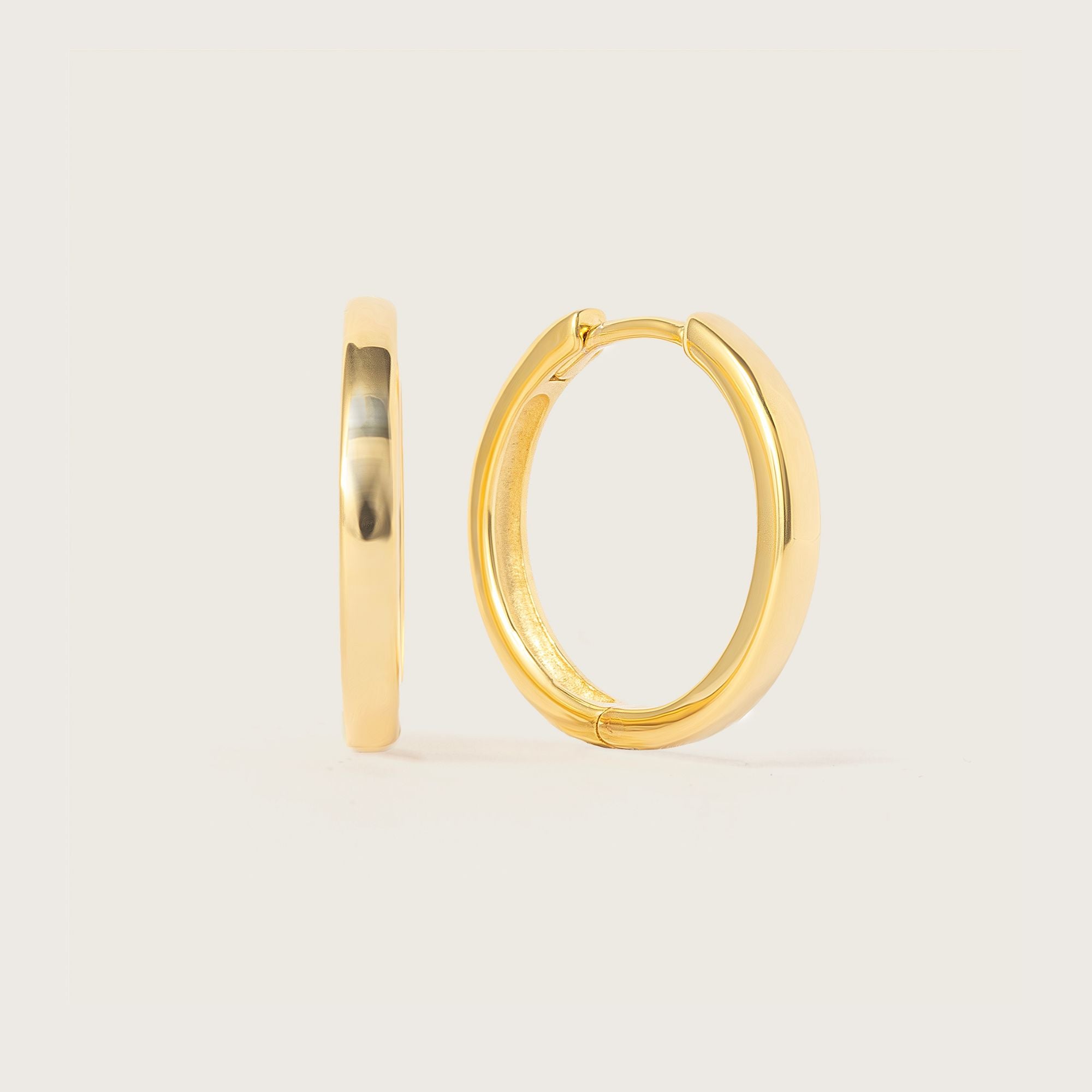 Gold Essential Medium Hoops