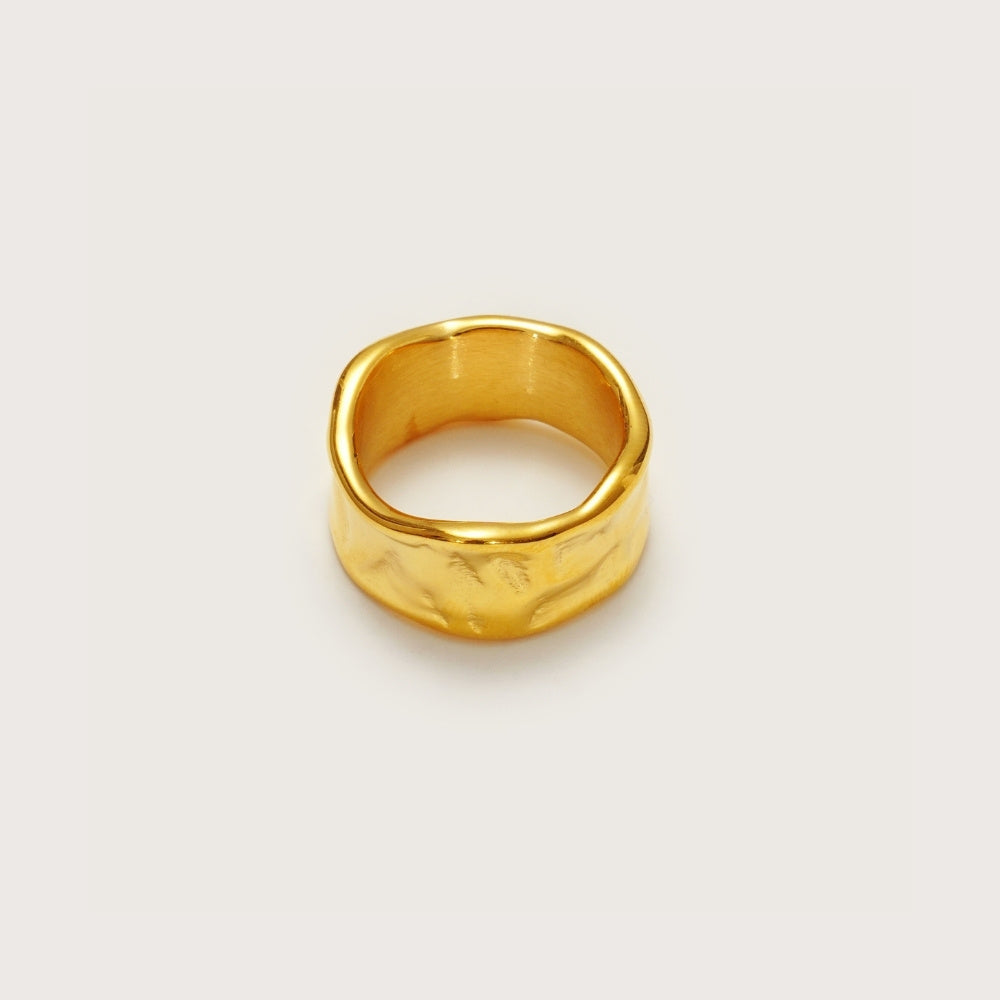 Gold Chunky Molten Ring