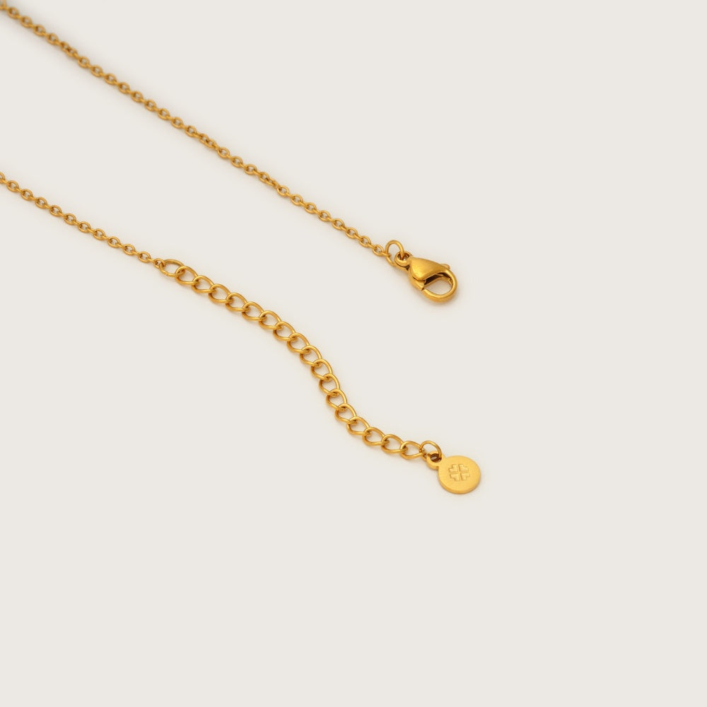 Gold T-Bar Pendant Necklace