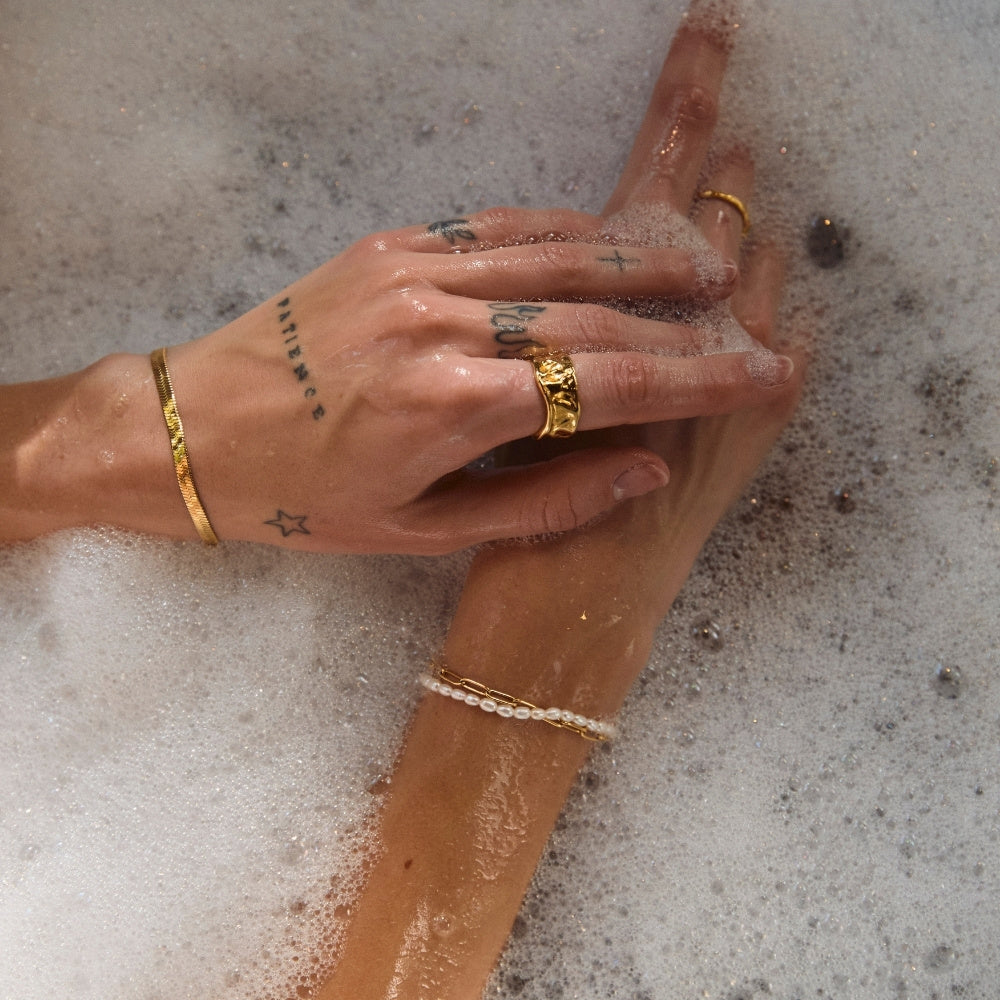 Gold Chunky Molten Ring