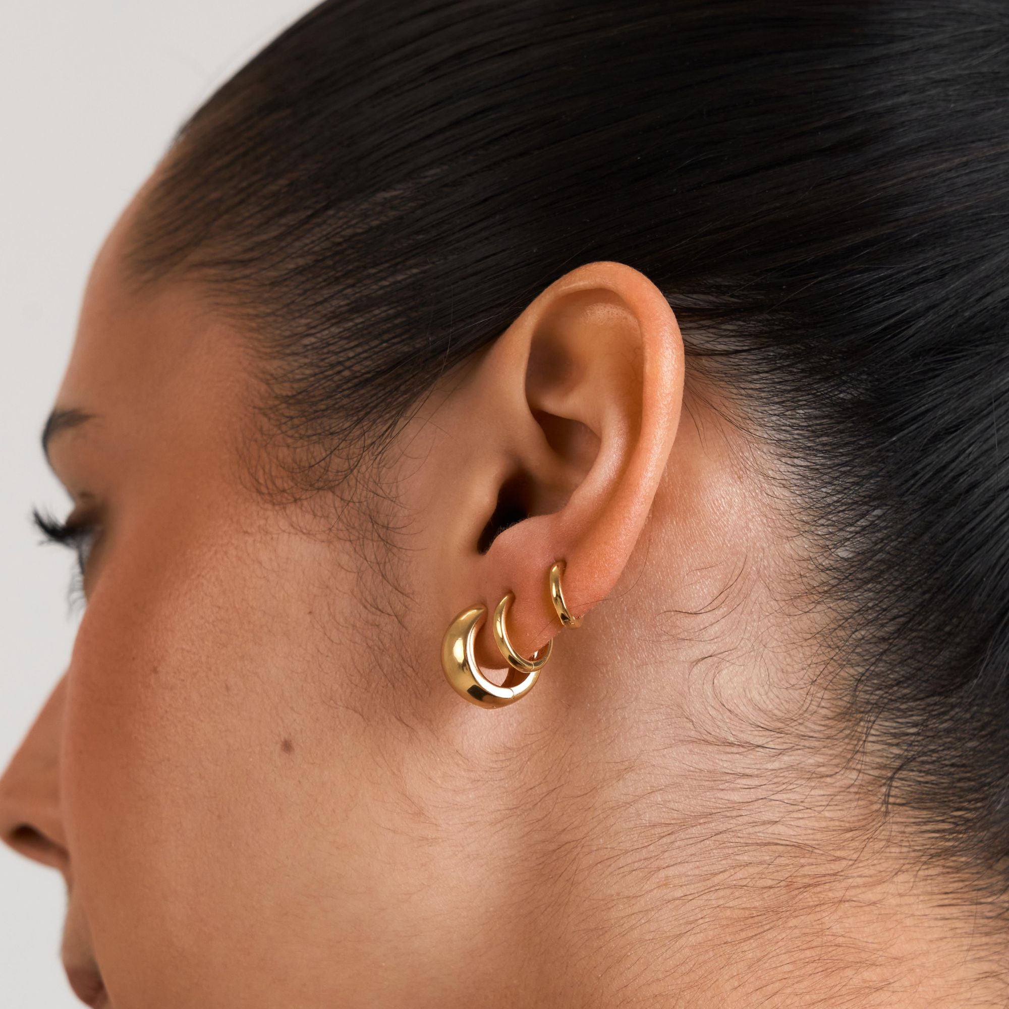 Gold Chubby Medium Hoops