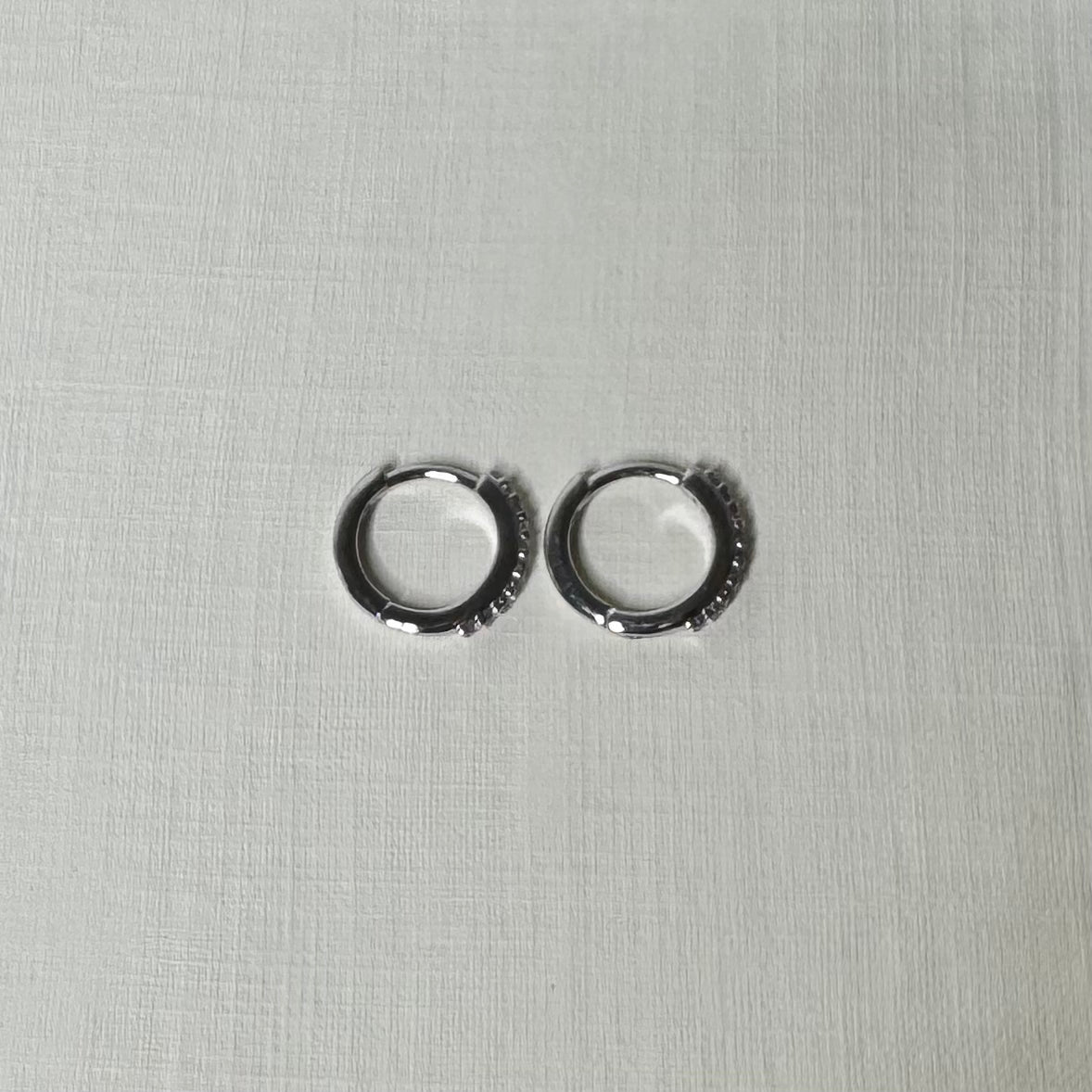 Sample Sale Silver Clear CZ Huggies (Sterling Silver)