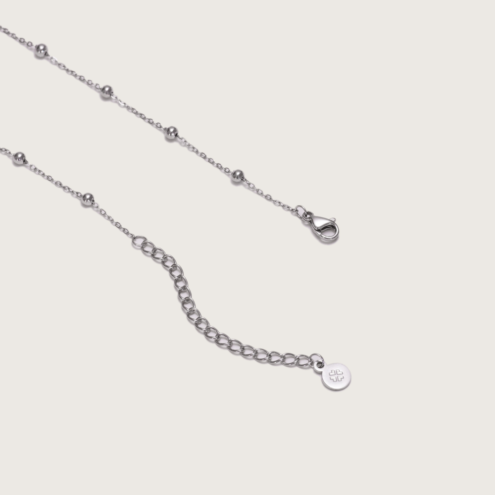 Silver Ethereal Amazonite Choker Necklace alternate angle