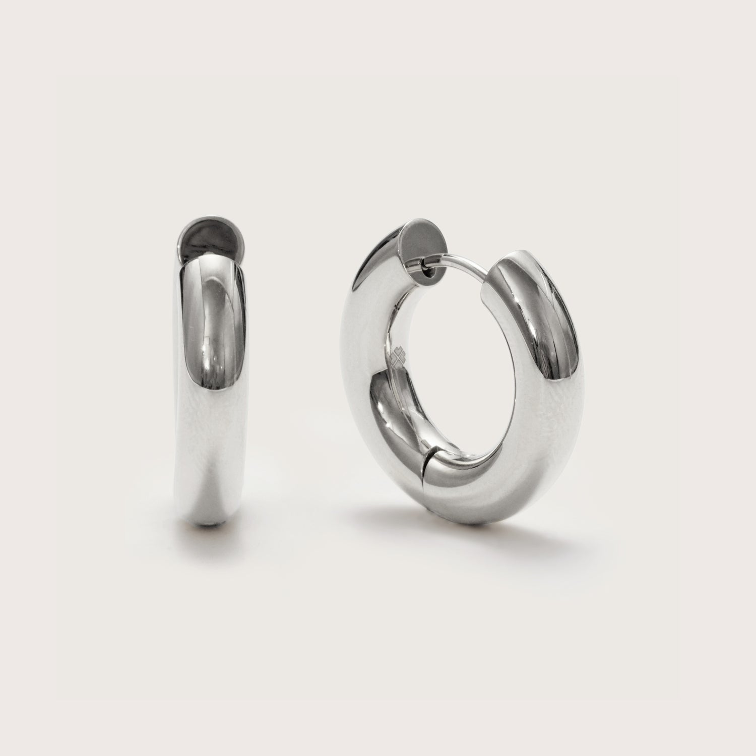 Silver Chubby Midi Hoops