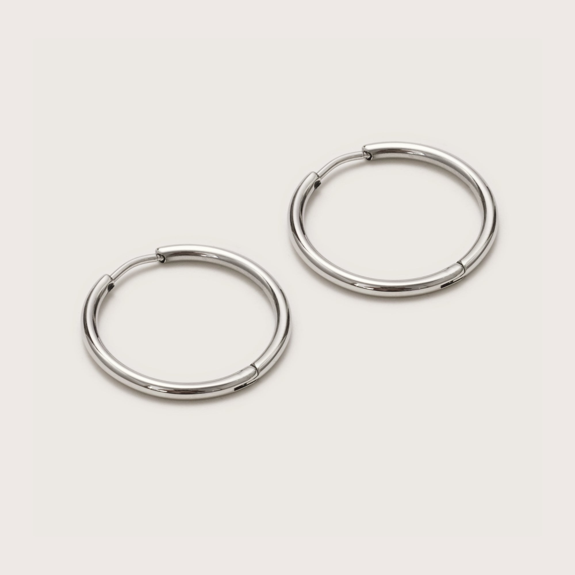 Silver Ultimate Midi Hoops 20mm