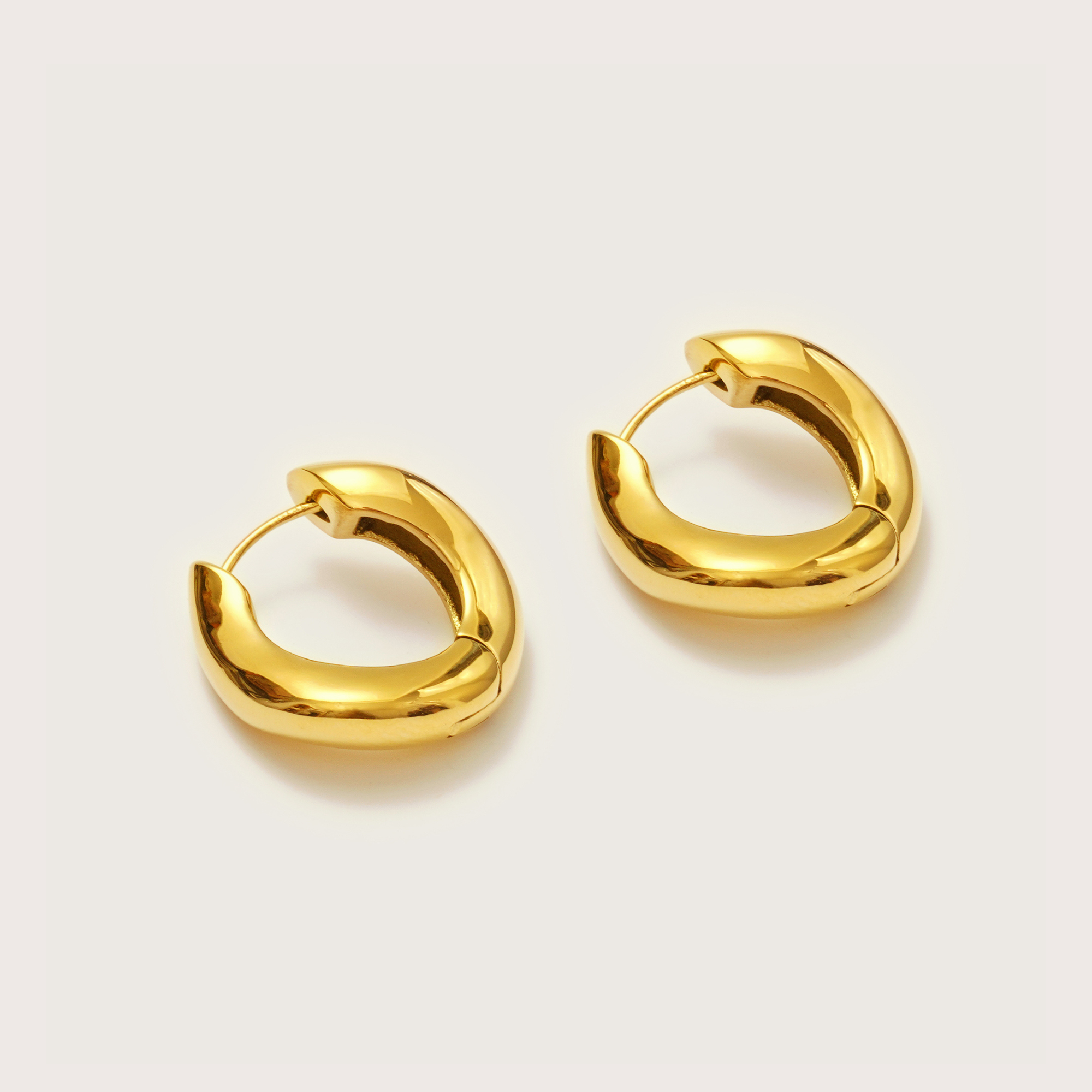 Gold Wave Hoops