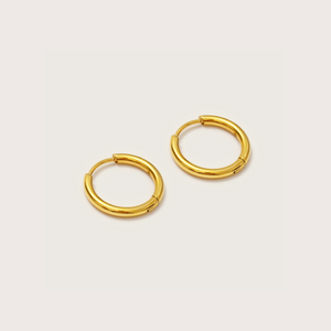 Gold Ultimate Mini Hoops 10mm Lifestyle