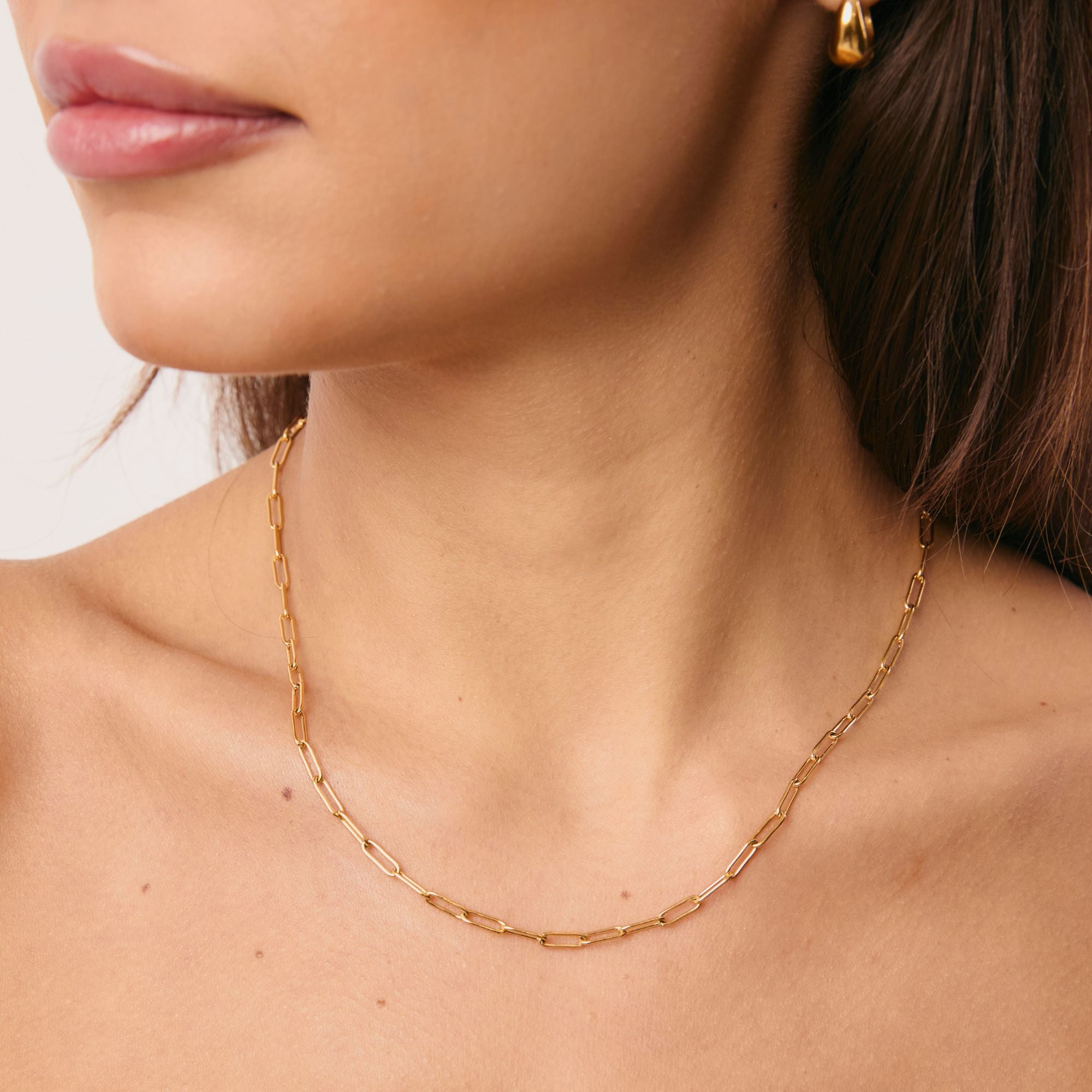 Gold Paperclip Necklace