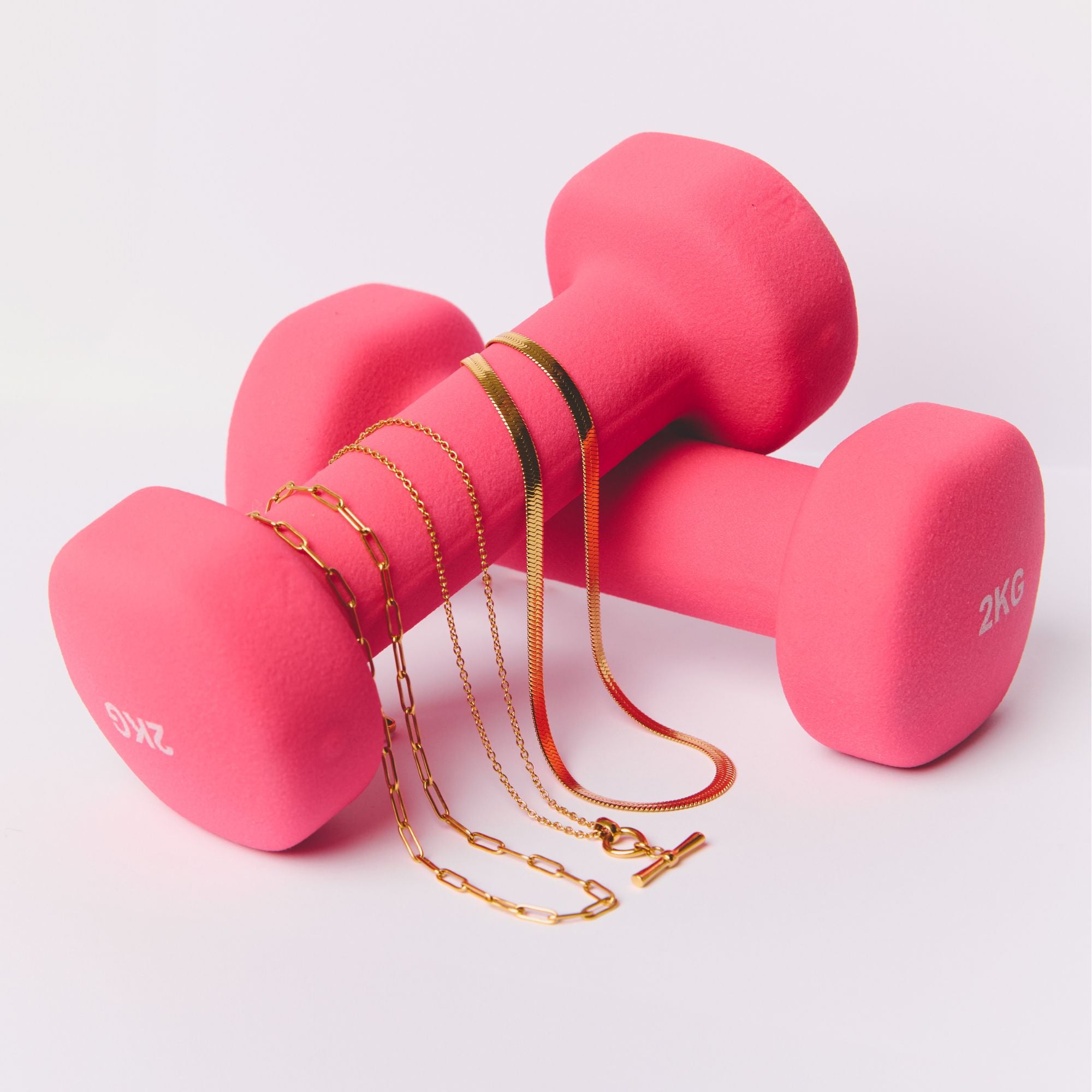 Gold T-Bar Pendant Necklace