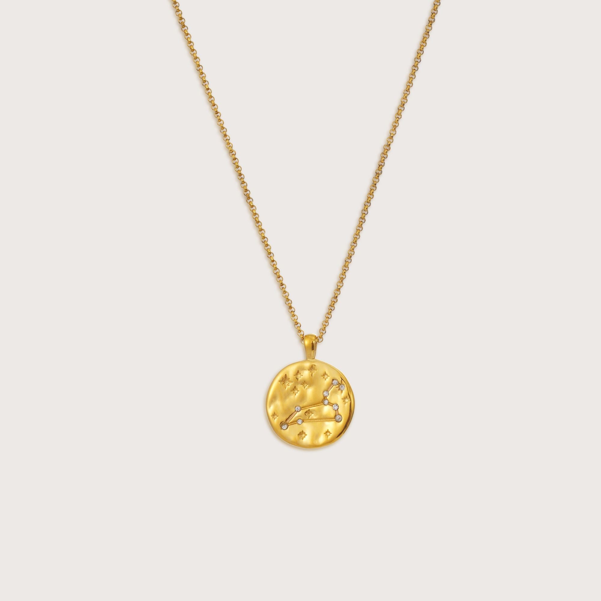 Gold Zodiac Pendant Necklace