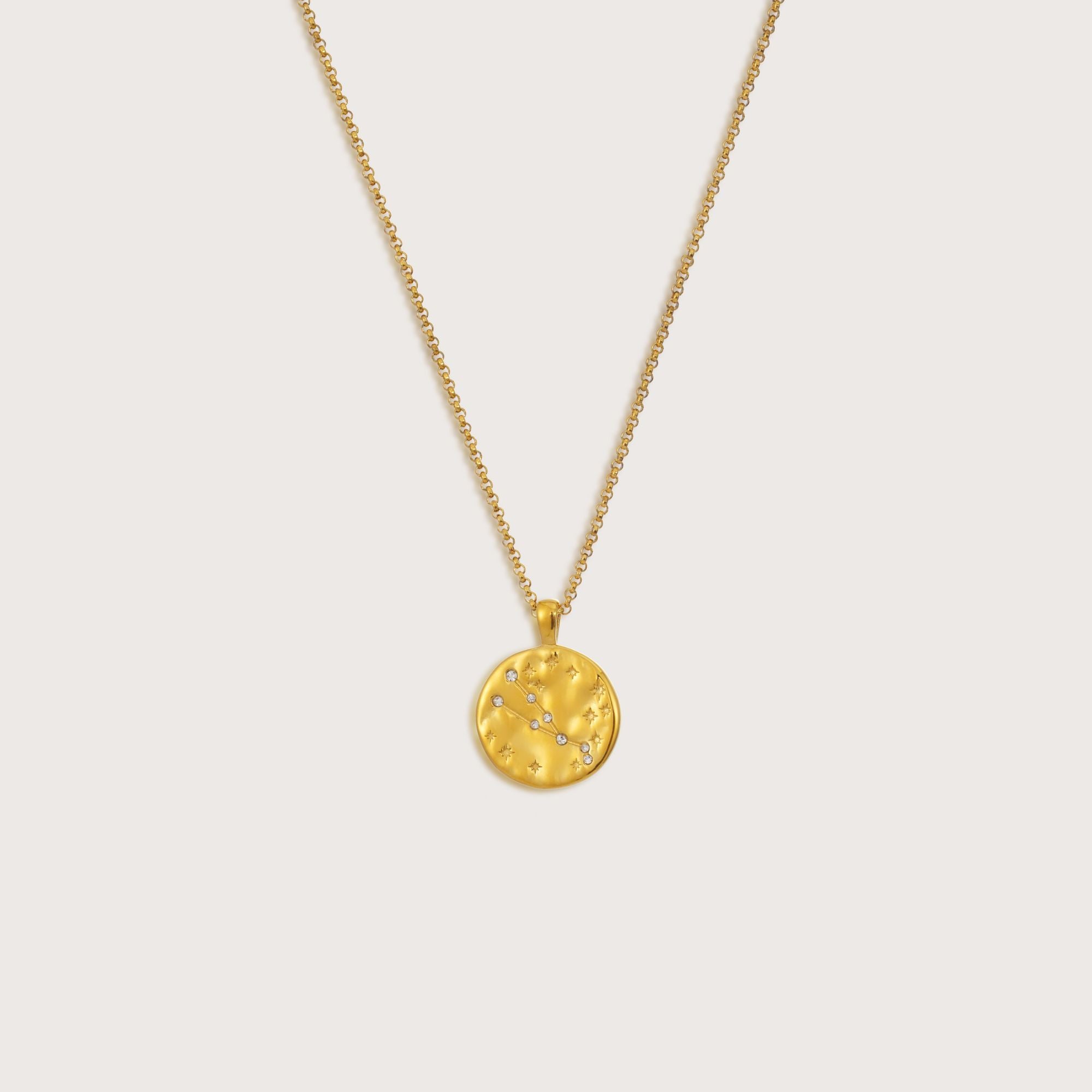 Gold Zodiac Pendant Necklace