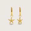 Gold Starfish Charm Huggies