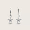 Silver Starfish Charm Earrings
