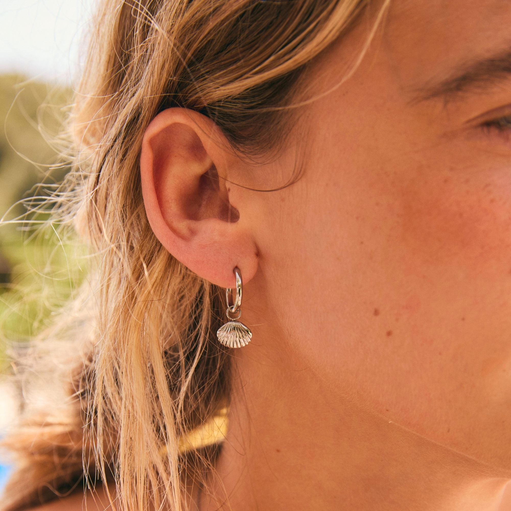 Silver Shell Earring Charms