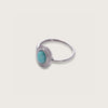 Silver Amazonite Ridged Ring