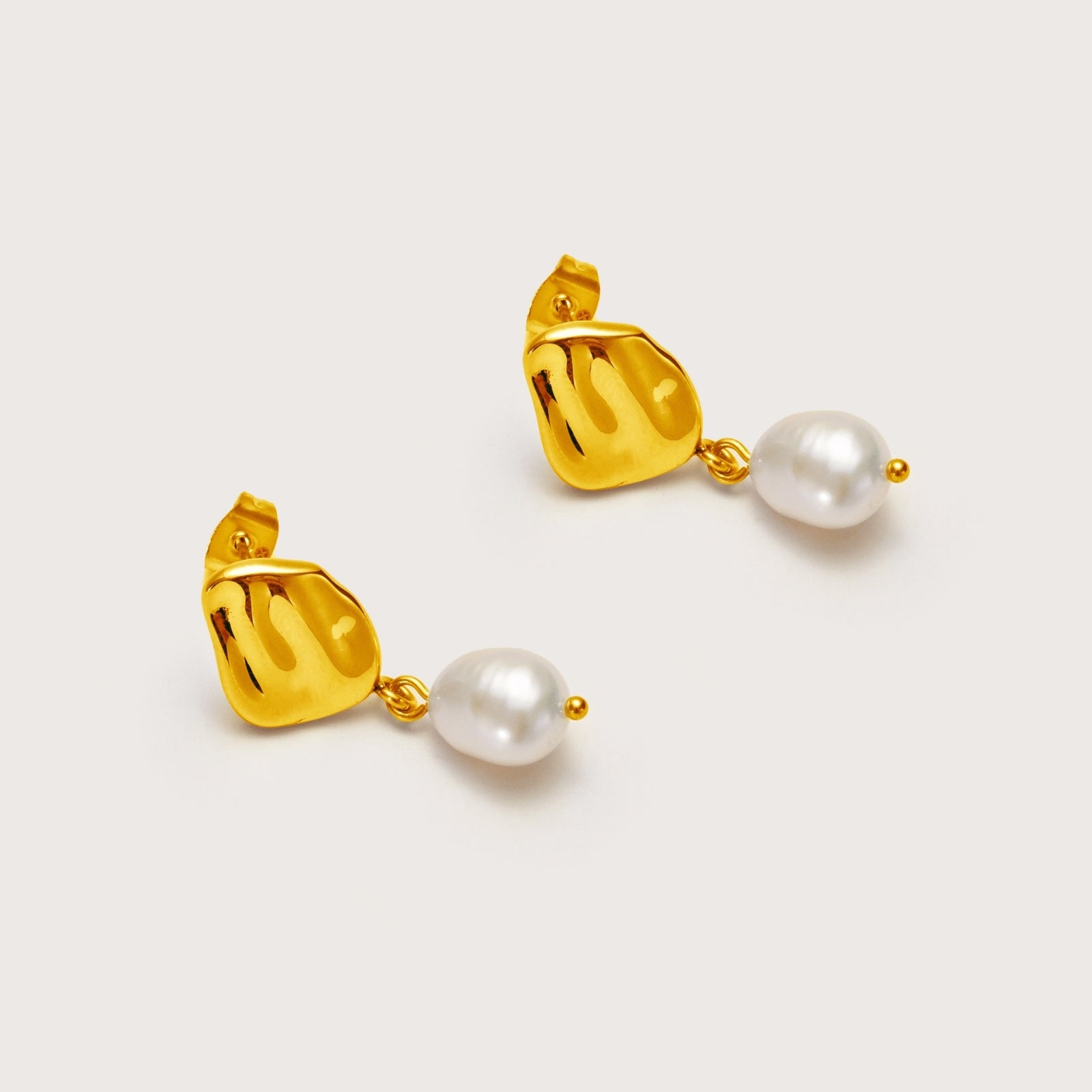 Gold Balearic Pearl Studs - Pre-order