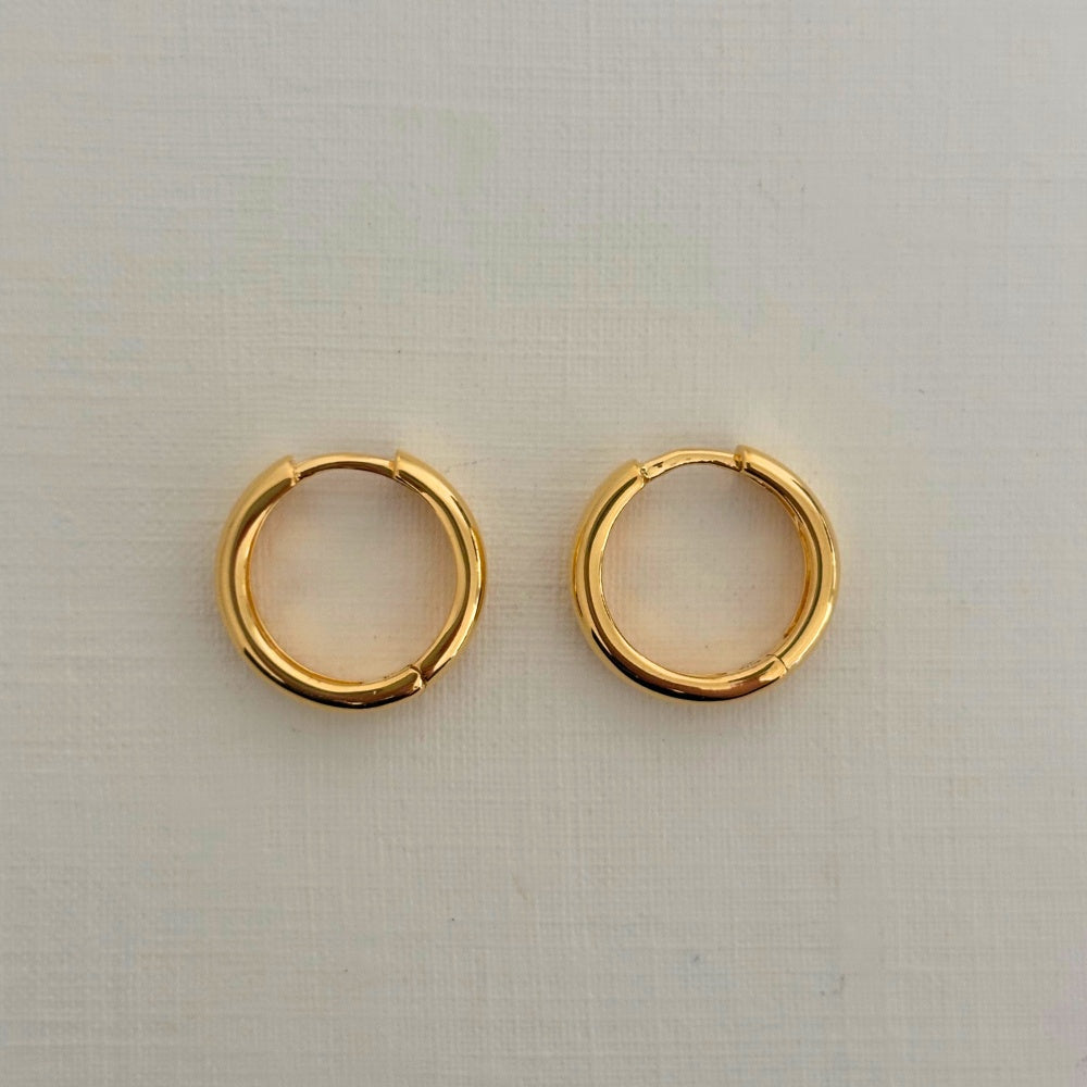 Sample Sale Gold 4mm Width Mini Hoops