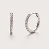Silver Crystal Mini hoops 12mm - Pre-order