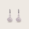 Silver Shell Charm Huggies