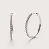 Silver Crystal Midi Hoops 20mm - Pre-order