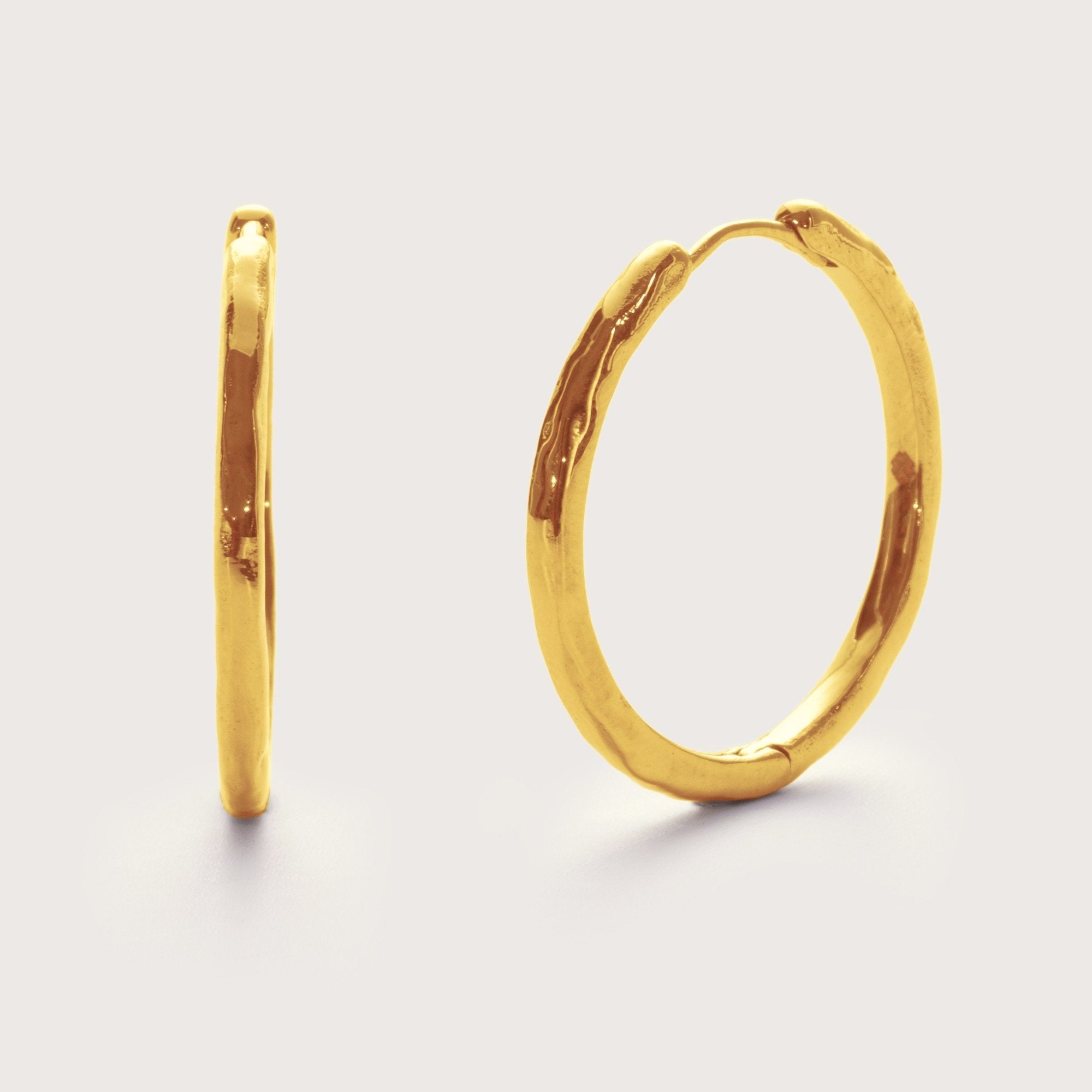 Gold Molten Midi Hoops 20mm