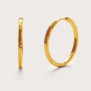 Gold Molten Midi Hoops 20mm