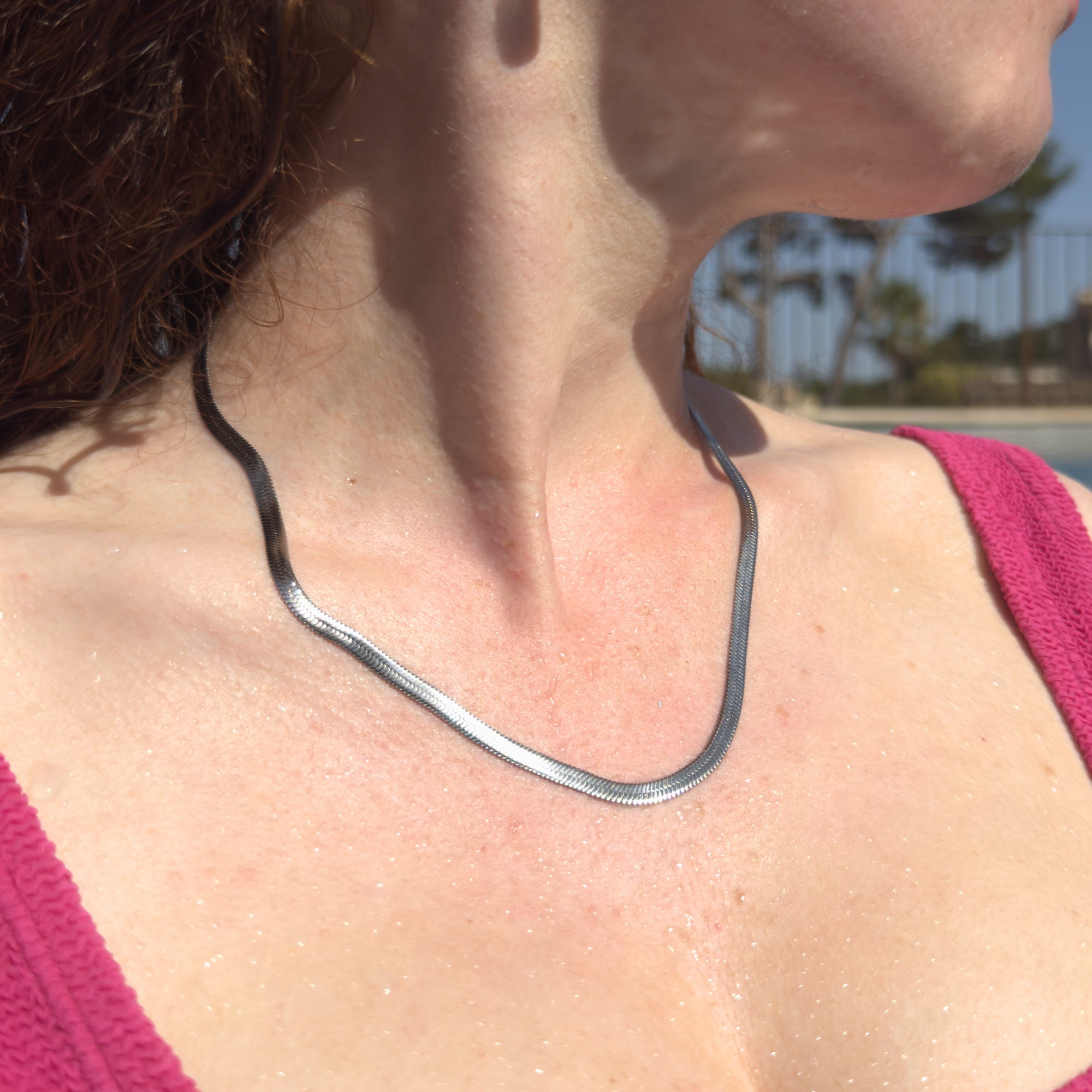 Silver Snake Chain Necklace