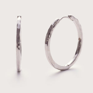 Silver Molten Midi Hoops 20mm