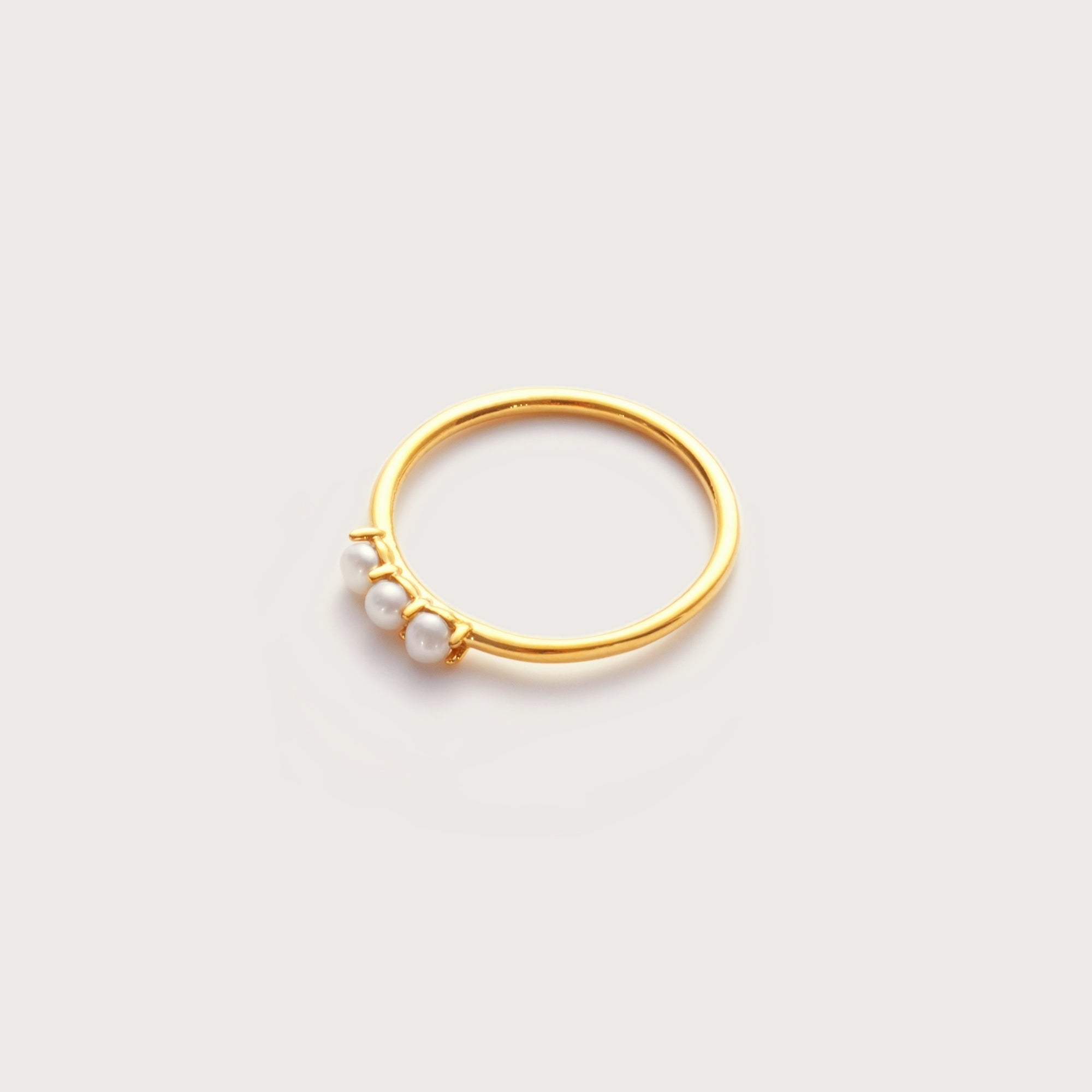 Gold Pearl Ring