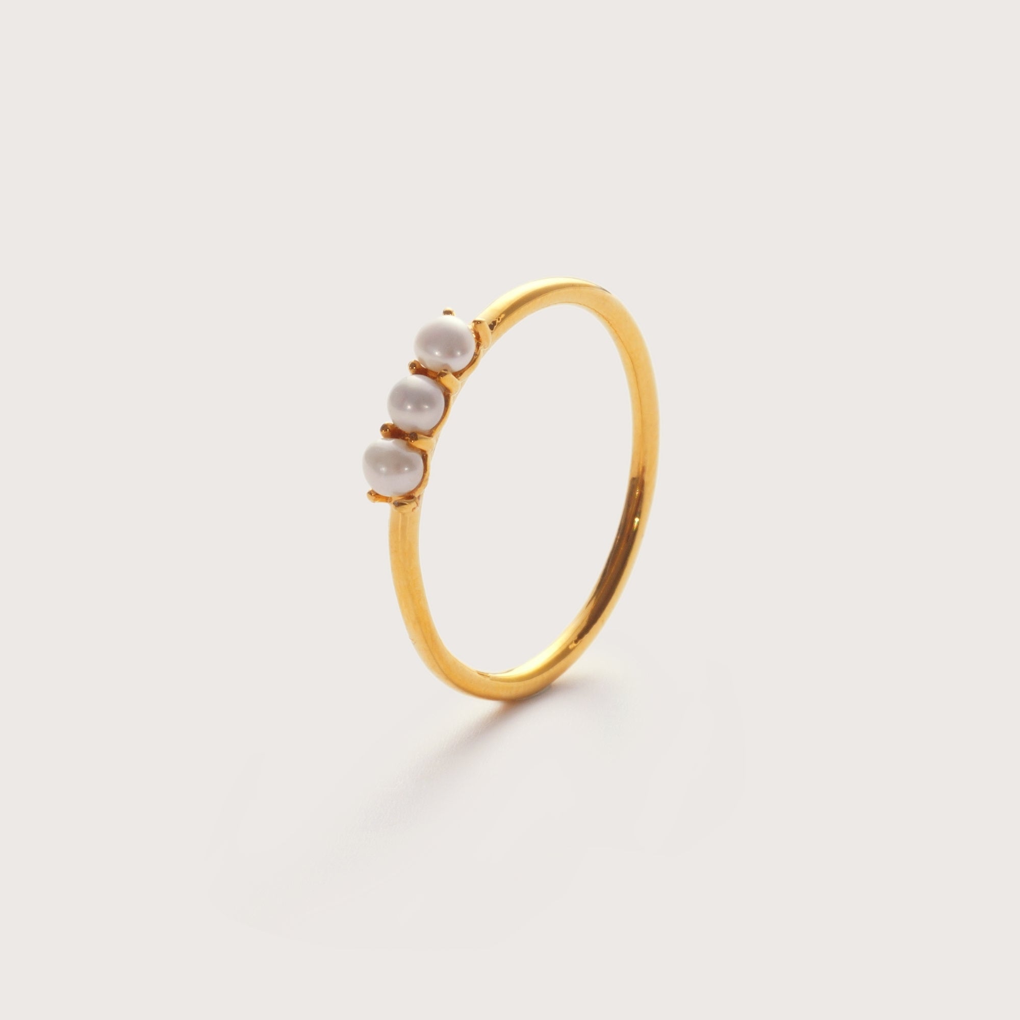 Gold Pearl Ring