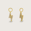 Gold Crystal Lightning Bolt Earring Charms