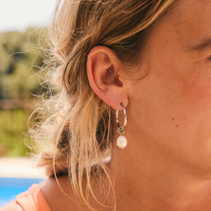 Silver Pearl Earring Charms Lifestyle